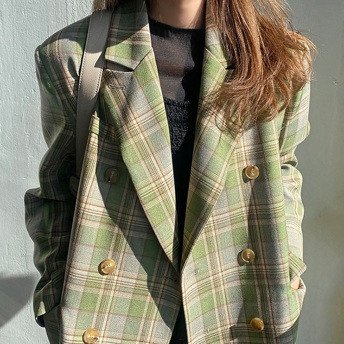 Smarty Pants Plaid Jacket - Vedlit