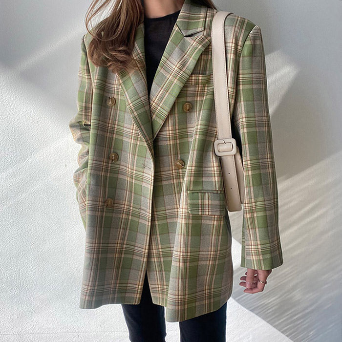 Smarty Pants Plaid Jacket - Vedlit