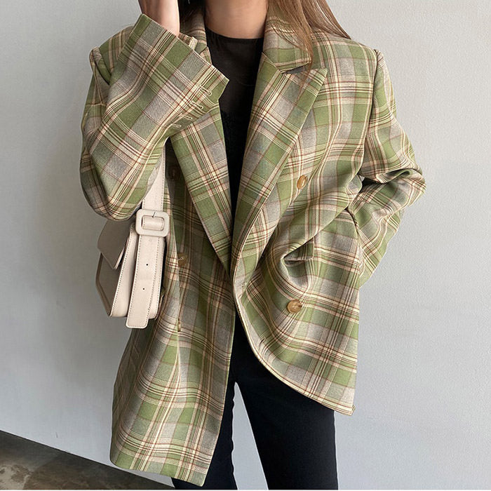 Smarty Pants Plaid Jacket - Vedlit