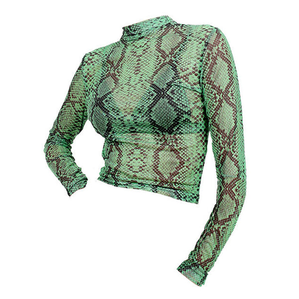 Snakeskin Mesh Top - Vedlit