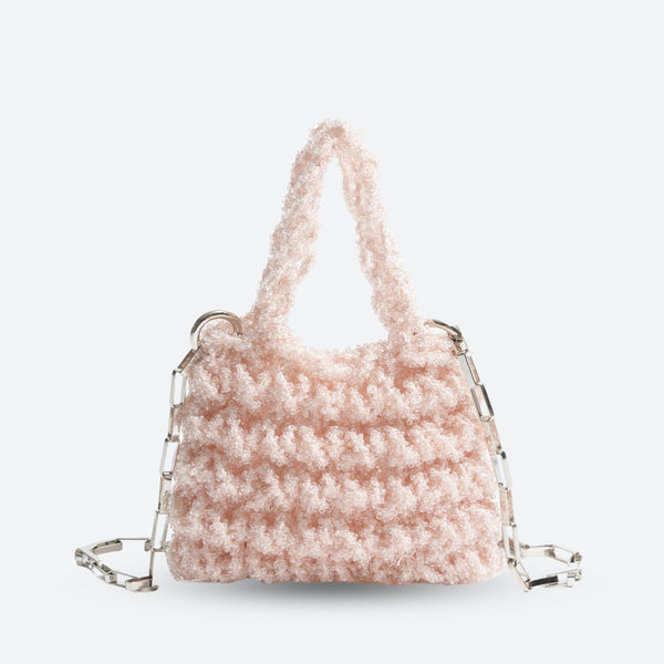 Soft Girl Beaded Chain Strap Handbag - Vedlit