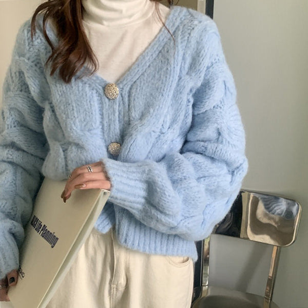 Soft Girl Cropped Cardigan - Vedlit