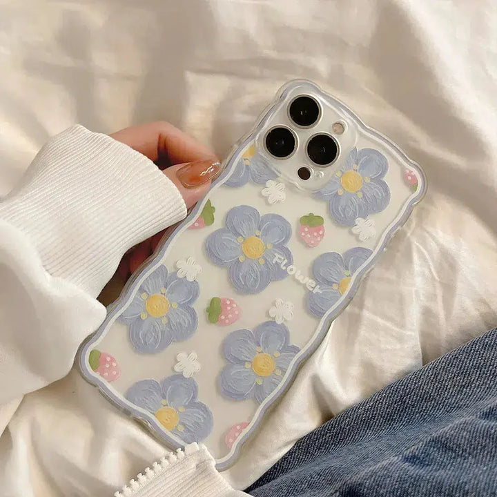 Soft Girl Flowers Clear Phone Case - Vedlit