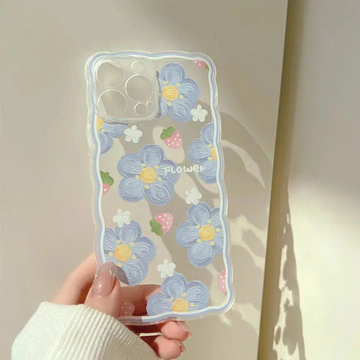 Soft Girl Flowers Clear Phone Case - Vedlit