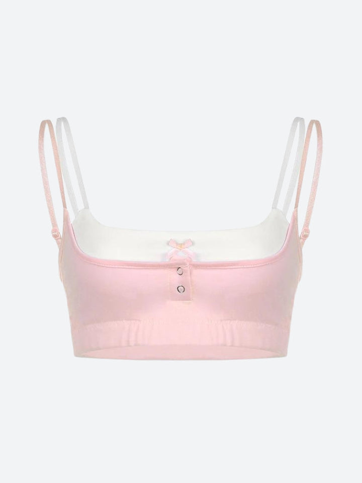 Soft Girl Layered Crop Top - Vedlit