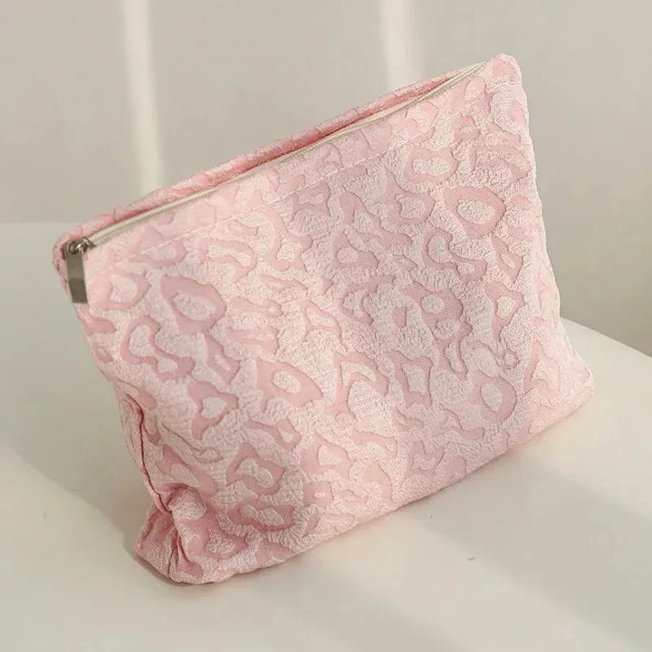 Soft Girl Pink Leopard Makeup Bag - Vedlit