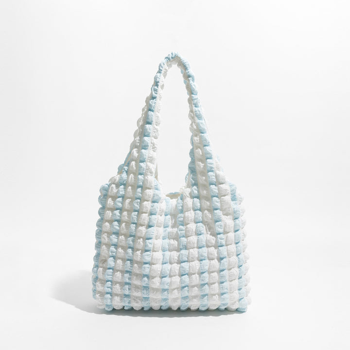 Soft Girl Quilted Striped Handbag - Vedlit