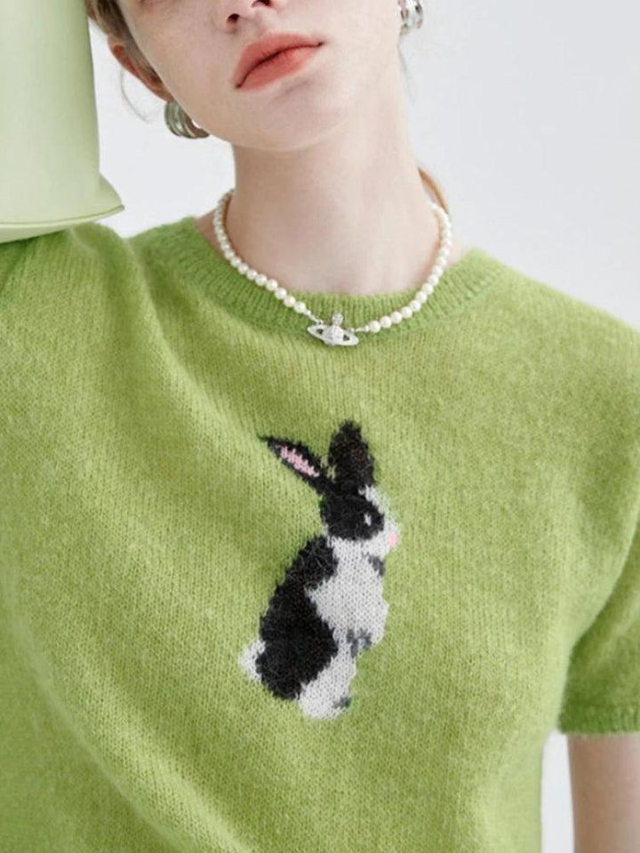 Soft Girl Rabbit Knitted Top - Vedlit