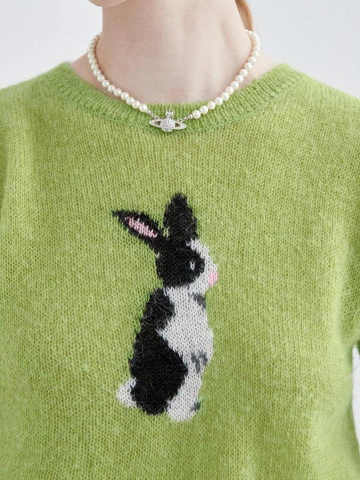 Soft Girl Rabbit Knitted Top - Vedlit