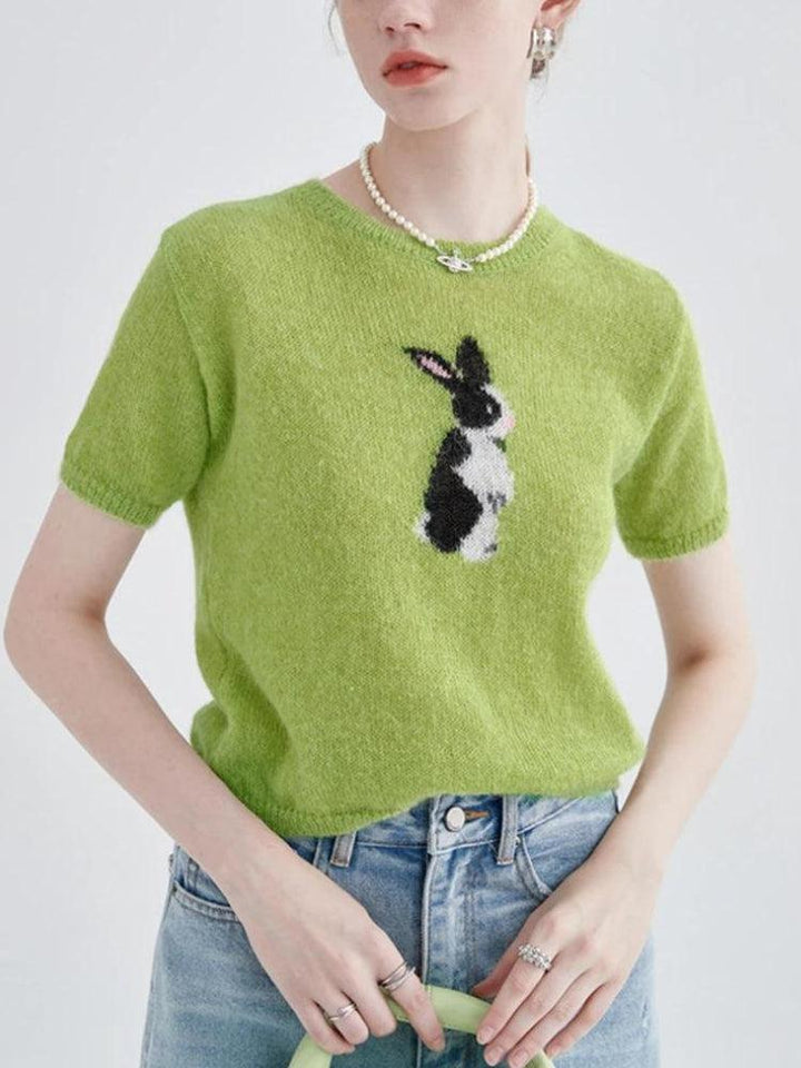 Soft Girl Rabbit Knitted Top - Vedlit