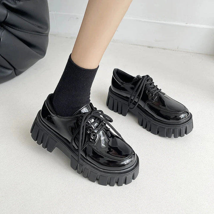 Soft Grunge Chunky Platform Oxford Shoes - Vedlit