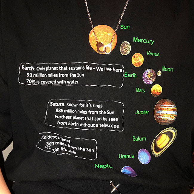 Solar System Oversized Tee - Vedlit