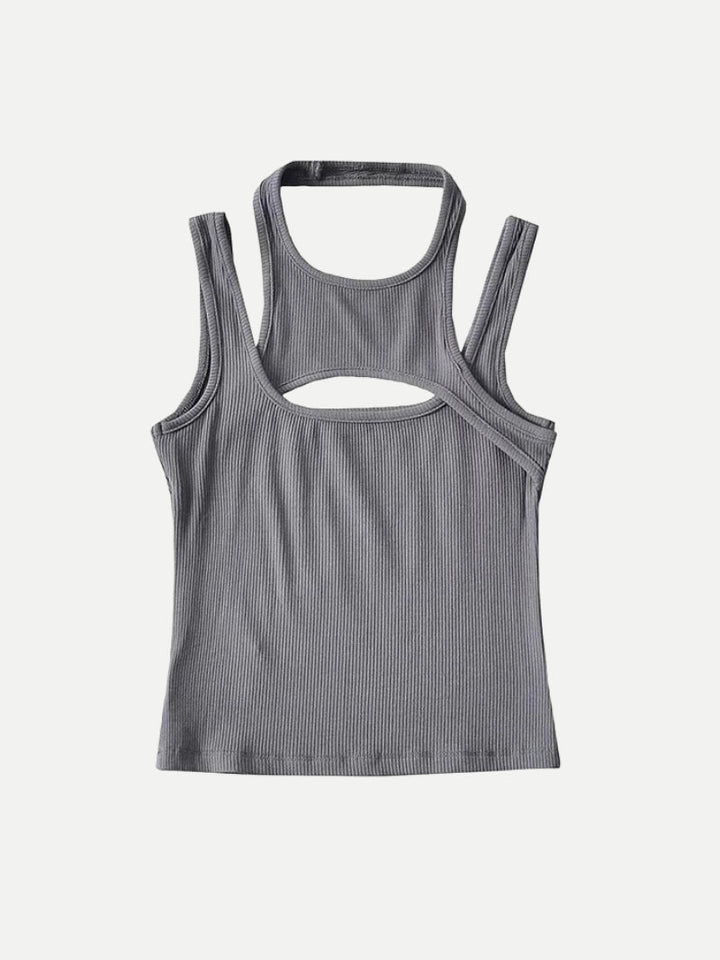 Sporty Asymmetric Tank Top - Vedlit