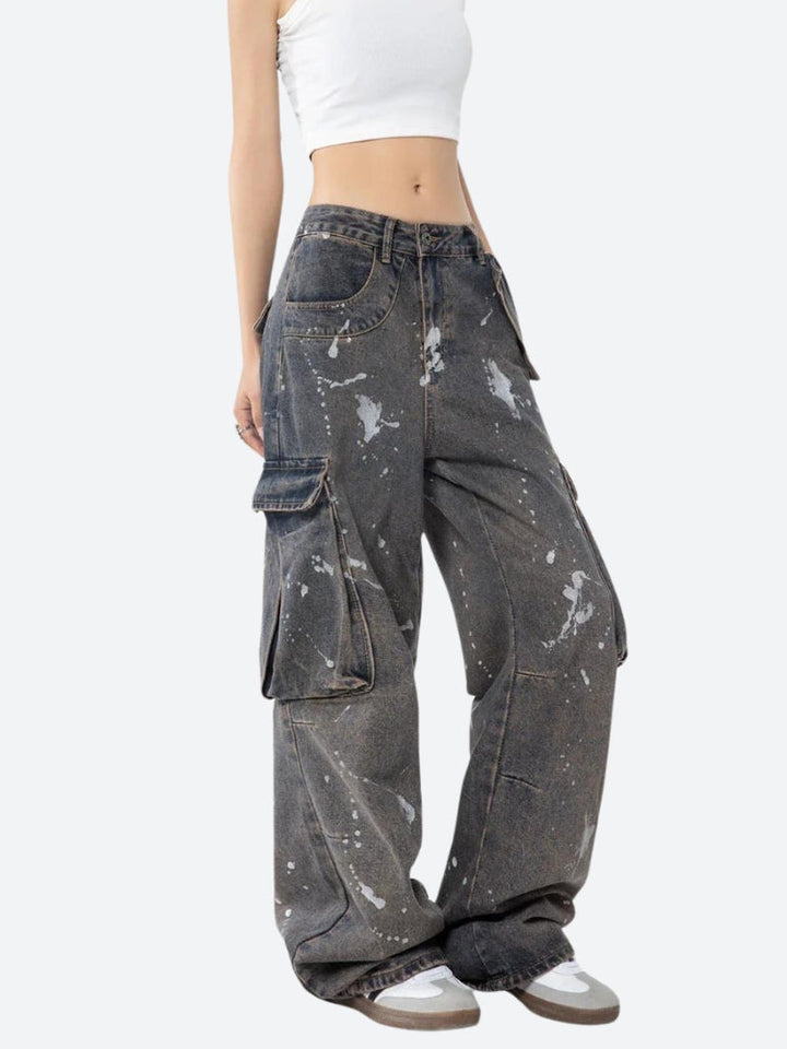Stained Cargo Jeans - Vedlit