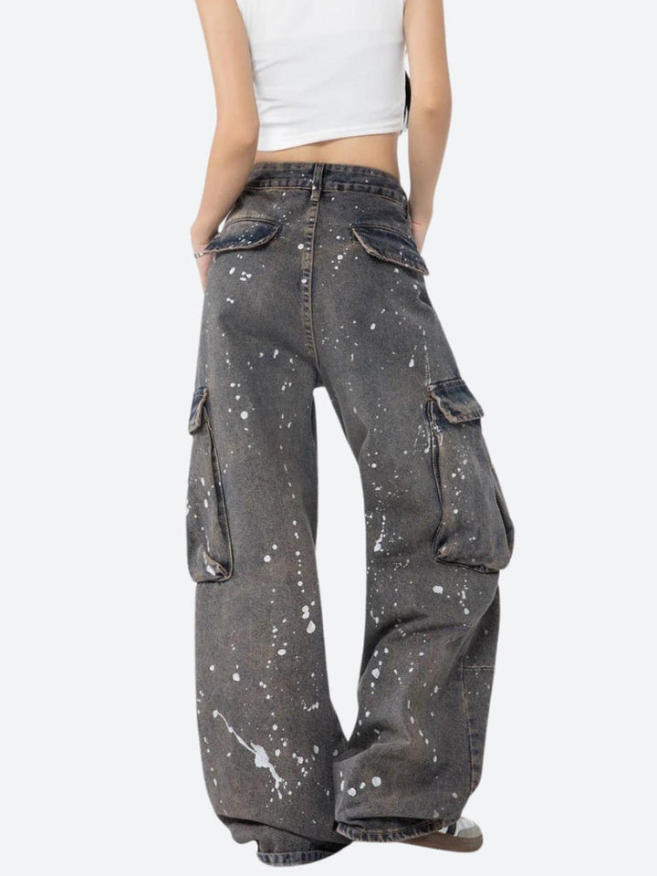 Stained Cargo Jeans - Vedlit