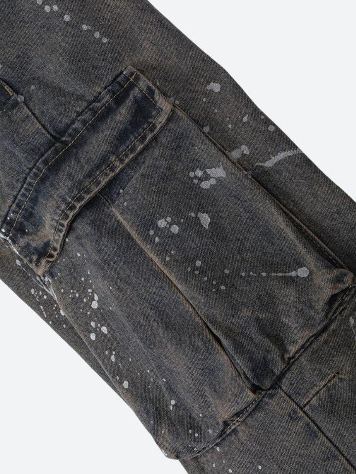 Stained Cargo Jeans - Vedlit