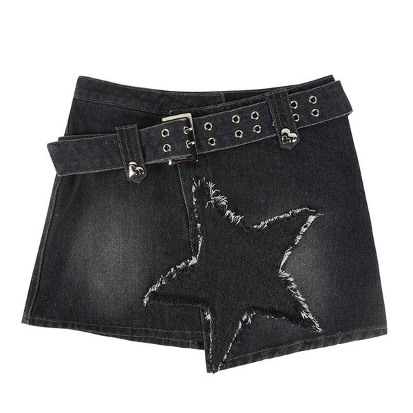 Star Girl Denim Skirt - Vedlit