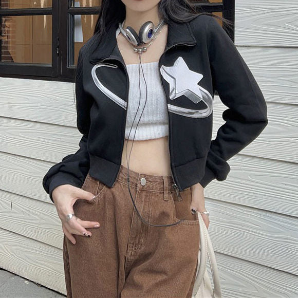 Cyber Star Zip Up Top - Vedlit