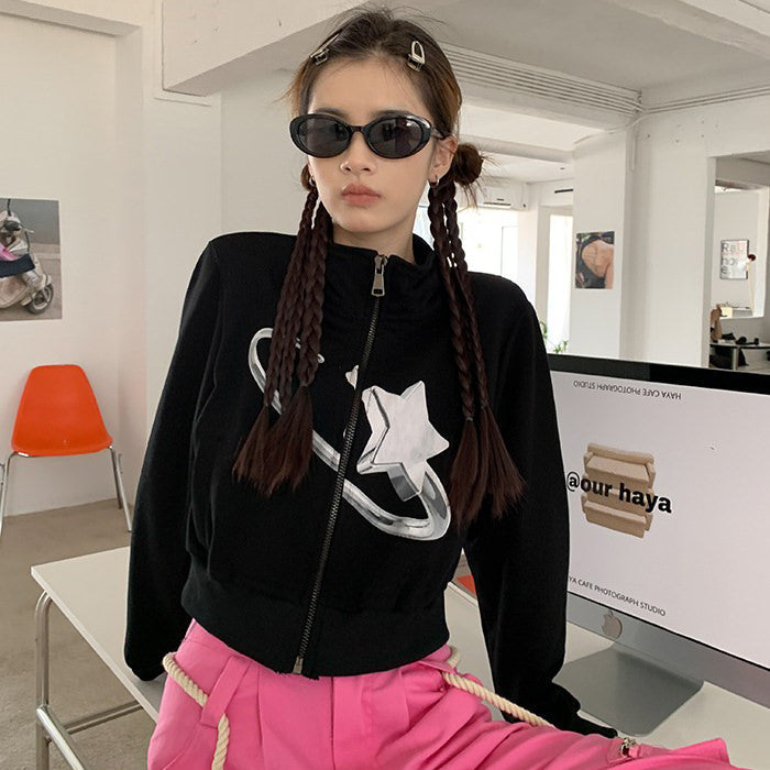 Cyber Star Zip Up Top - Vedlit