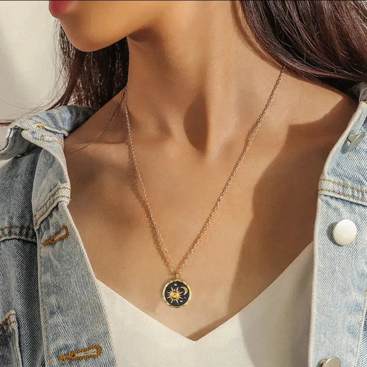 Sun Moon Charm Necklace - Vedlit