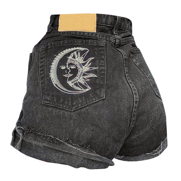 Sun & Moon Grunge Shorts - Vedlit