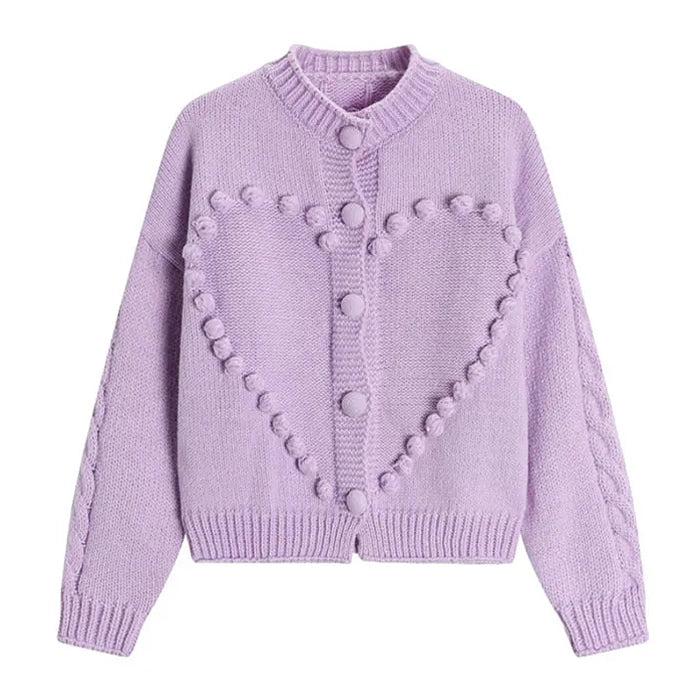 Sweetheart Knit Cardigan - Vedlit