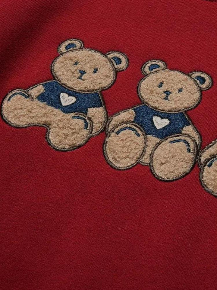 Teddy Bears Embroidered Sweatshirt - Vedlit