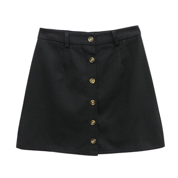 Teen Craft Button Front Skirt - Vedlit
