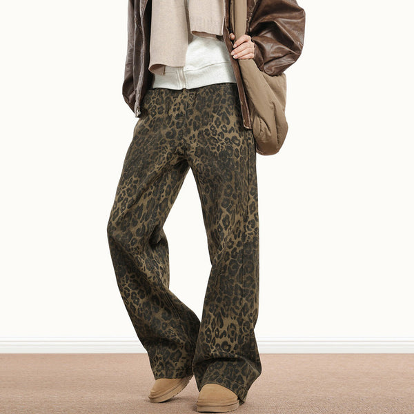 Ferocious Fancy Leopard Print Jeans - Vedlit