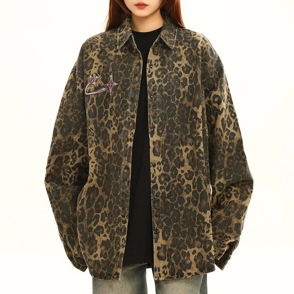 Animal Attraction Leopard Oversized Jacket - Vedlit