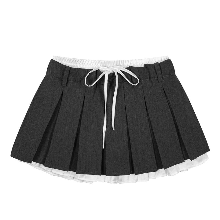 Preppy Layered Mini Skirt - Vedlit
