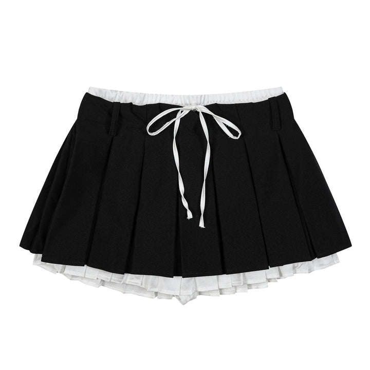 Preppy Layered Mini Skirt - Vedlit
