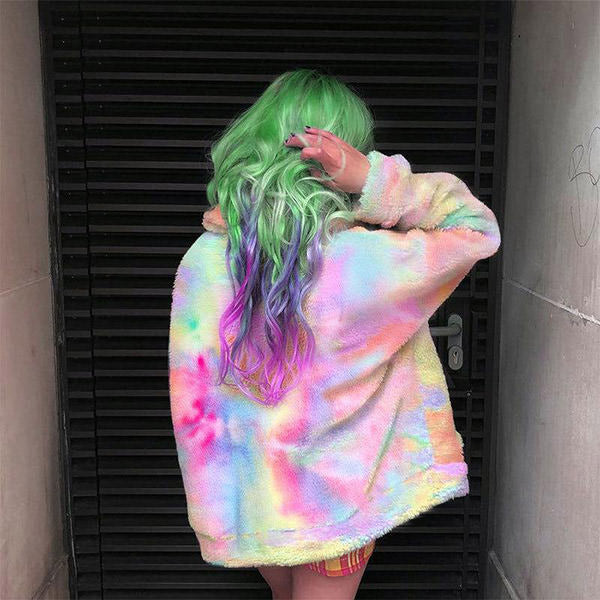 Tie Dye Teddy Jacket - Vedlit