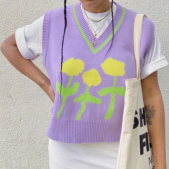 Tulip Knit Vest - Vedlit