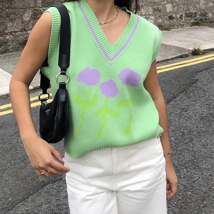 Tulip Knit Vest - Vedlit