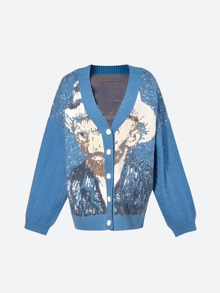 Van Gogh Self Portrait Cardigan - Vedlit