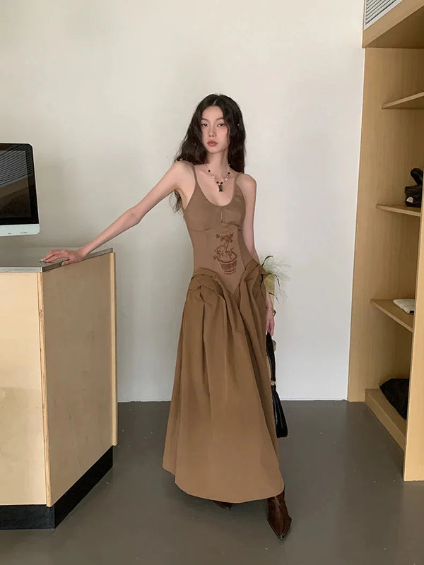 Vintage Corset Maxi Dress - Vedlit