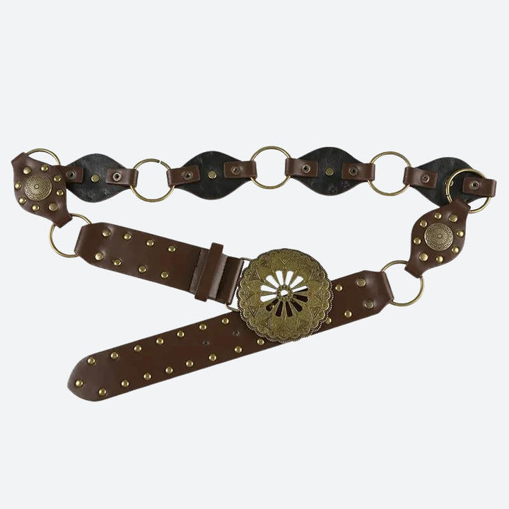 Vintage Ethnic Designed Buckle Belt - Vedlit
