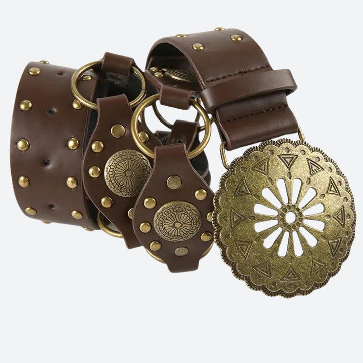 Vintage Ethnic Designed Buckle Belt - Vedlit