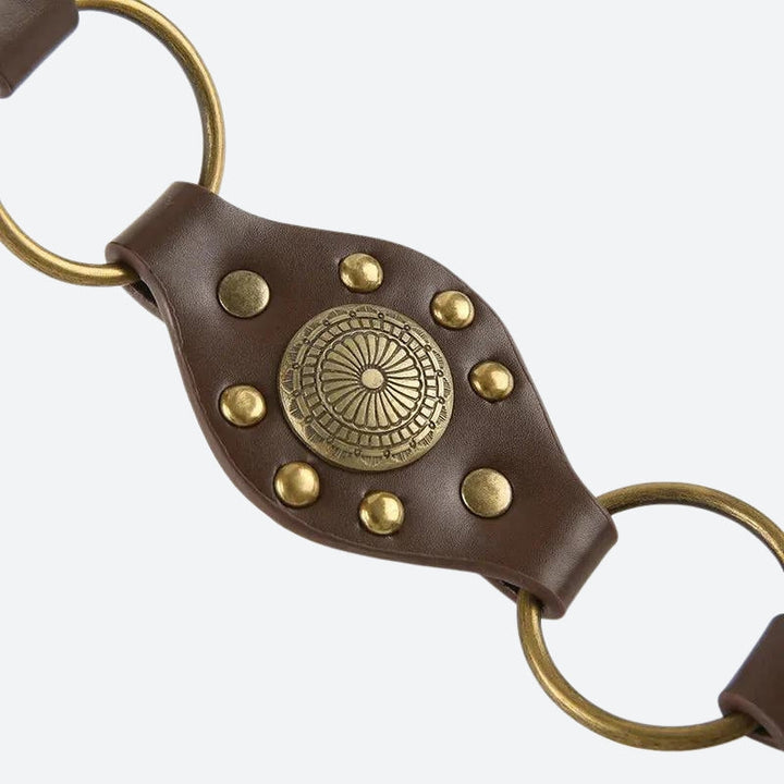 Vintage Ethnic Designed Buckle Belt - Vedlit