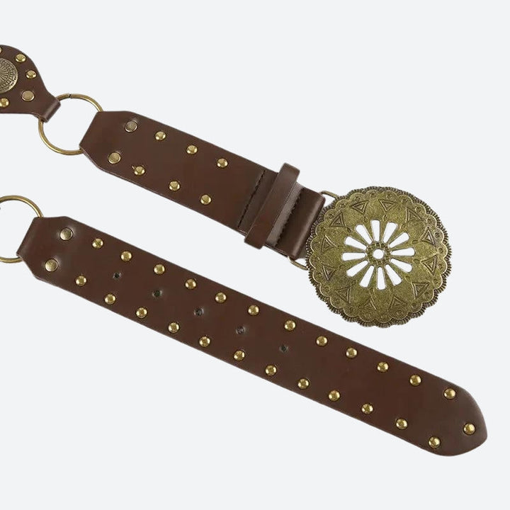 Vintage Ethnic Designed Buckle Belt - Vedlit