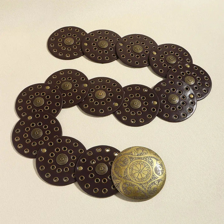 Vintage Ethnic Floral Buckle Belt - Vedlit