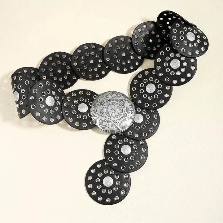 Vintage Ethnic Floral Buckle Belt - Vedlit