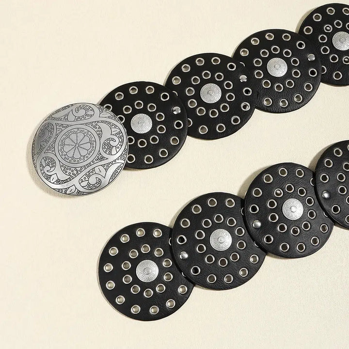 Vintage Ethnic Floral Buckle Belt - Vedlit