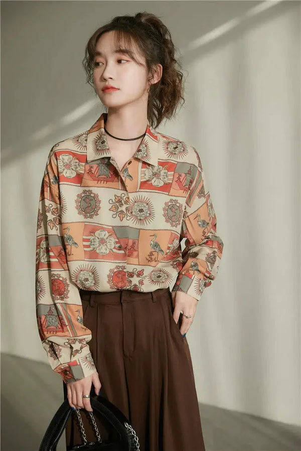 Vintage Figured Grandmacore Shirt - Vedlit