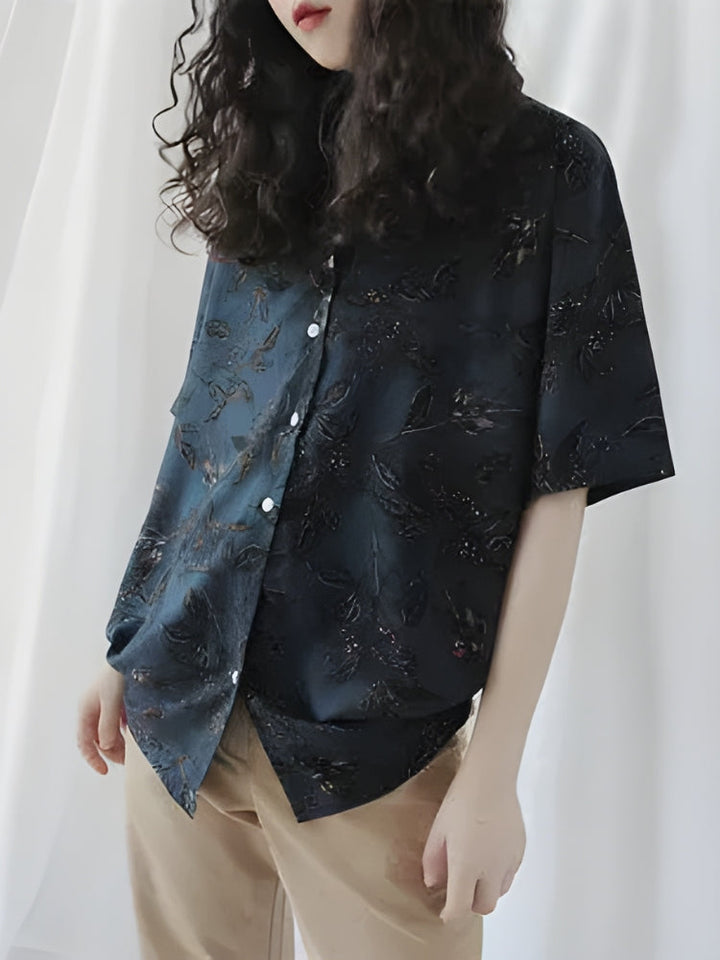 Vintage Leaf Designed Shirt - Vedlit