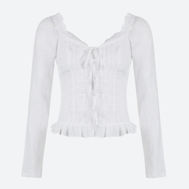 Vintage Ruffled Blouse - Vedlit