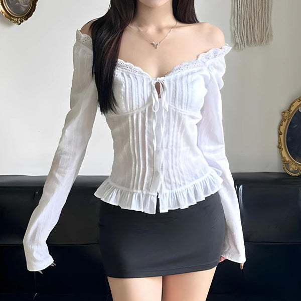 Vintage Ruffled Blouse - Vedlit