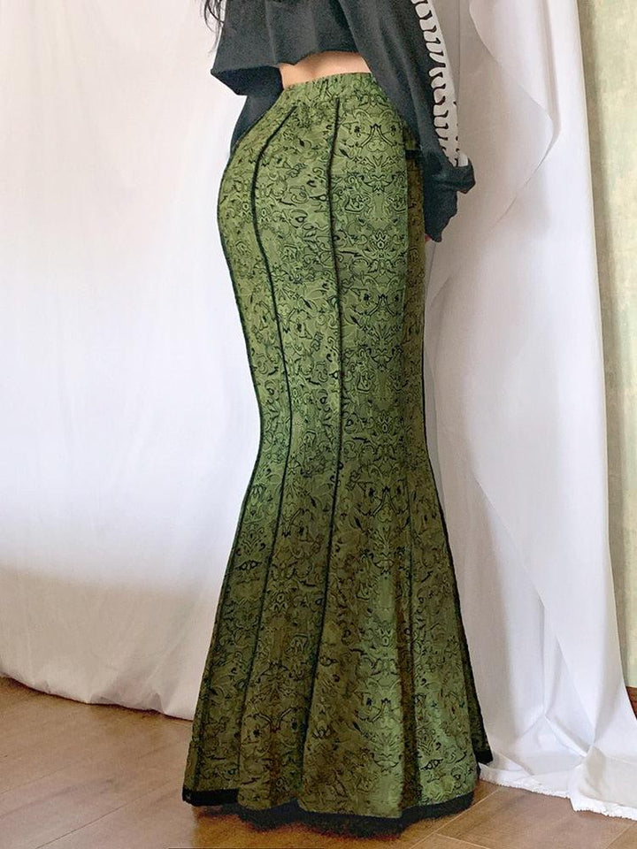 Vintage Slim Fit Maxi Skirt - Vedlit