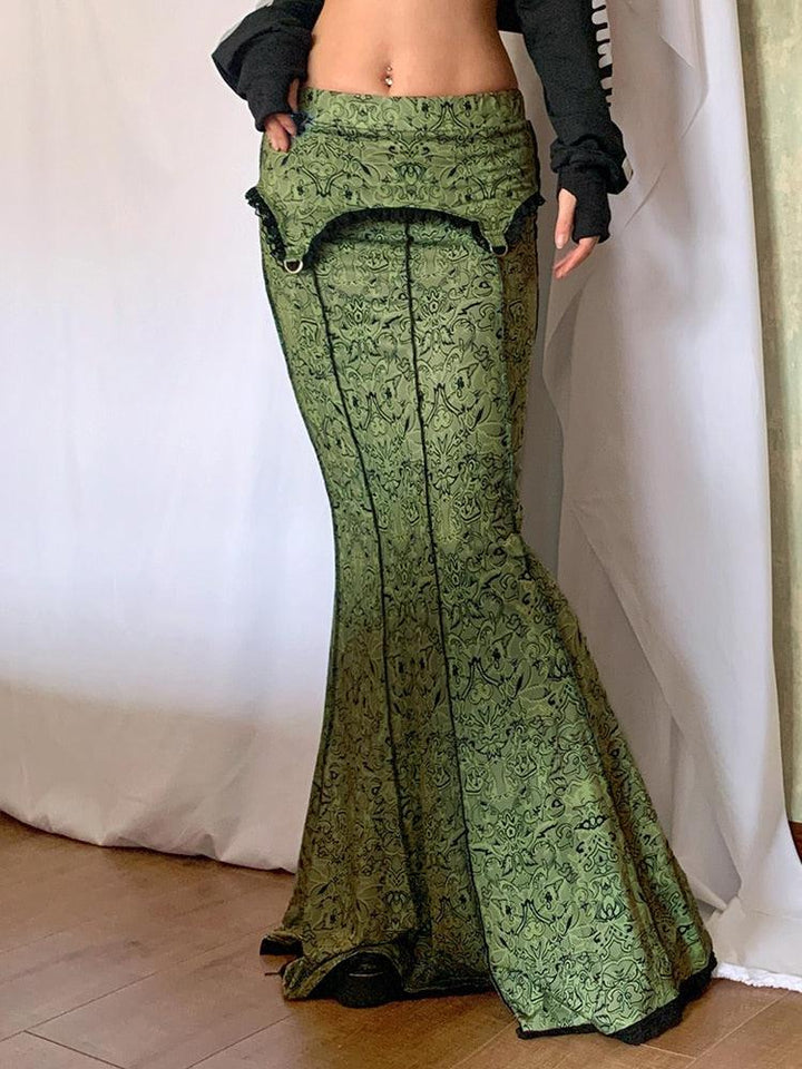 Vintage Slim Fit Maxi Skirt - Vedlit